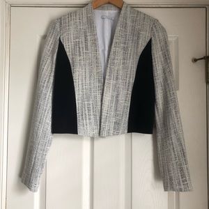 T Tahari Cropped Open Blazer